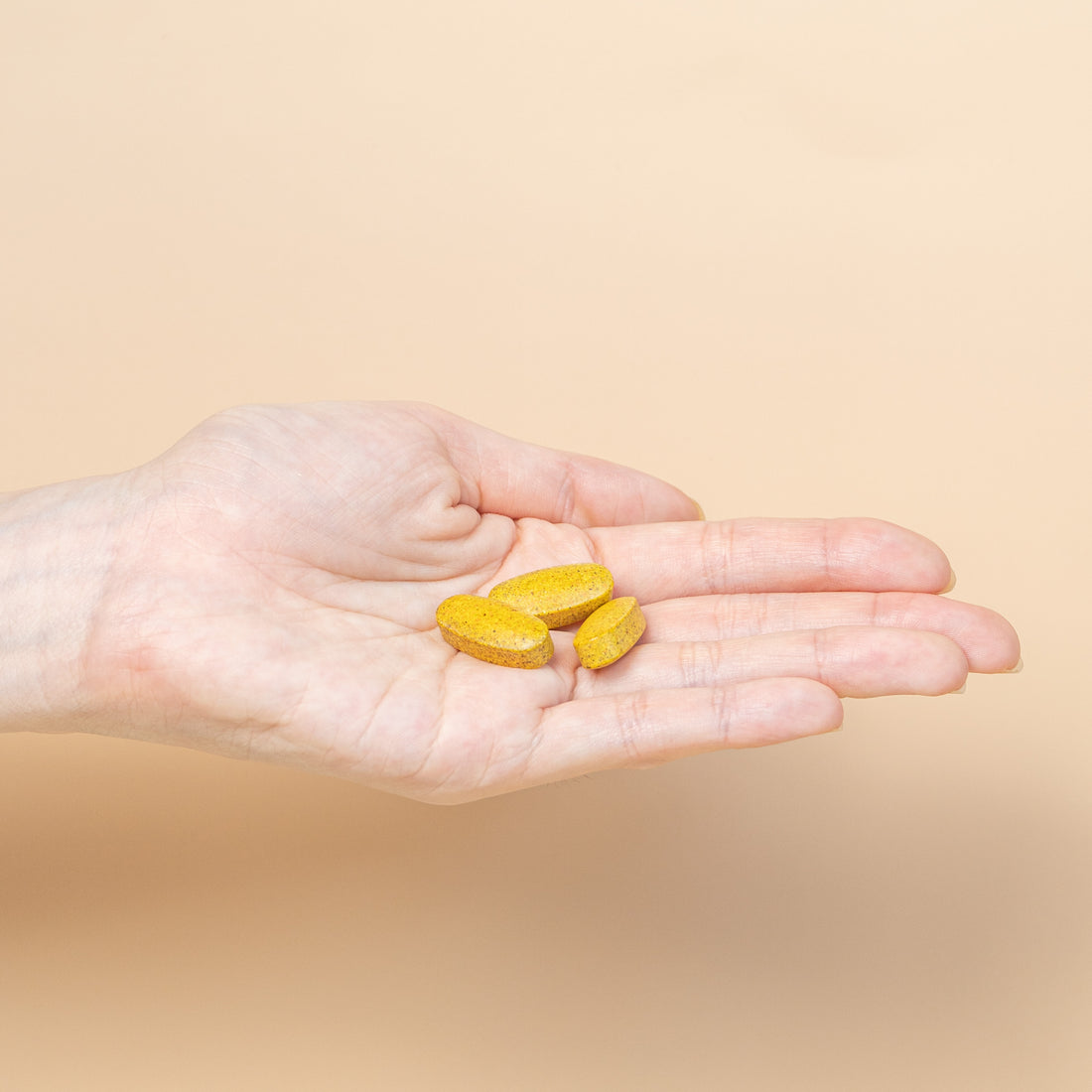 Inner Glow Vitamins Hair, Skin, and Nails Pills Take three tablets once a day for at least 12 weeks to see results.